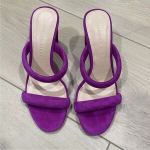 Veronica Beard Gauley Slide Sandal in Magenta